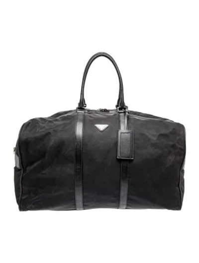 Pre-owned Prada Tessuto Duffle Bag In Black