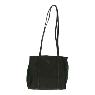 Prada Tessuto Green Synthetic Shoulder Bag ()