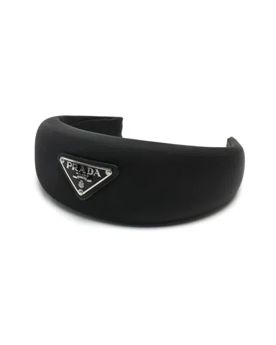Pre-owned Prada Tessuto Headband In Black