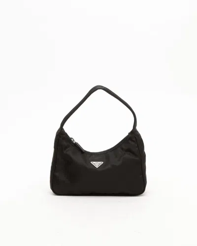 Prada Tessuto Hobo Bag In Black