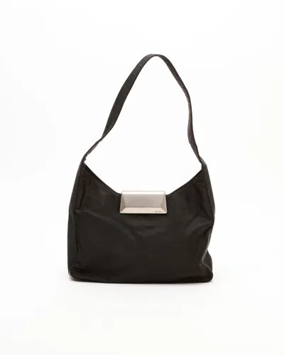 Prada Tessuto Hobo Bag In Black