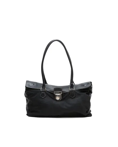 Prada Tessuto Hobo Bag In Black