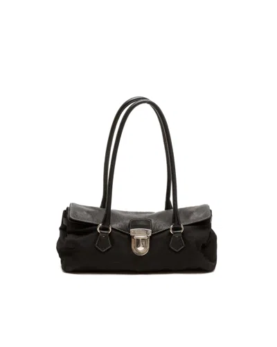 Pre-owned Prada Tessuto Hobo Bag In Black