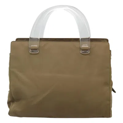 Pre-owned Prada Tessuto Khaki Nylon Tote Bag ()