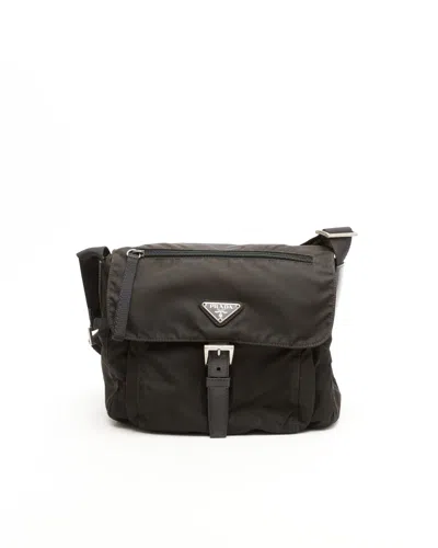 Prada Tessuto Messenger Bag In Purple