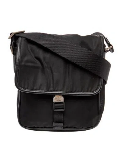 Pre-owned Prada Tessuto Messenger Bag In Black