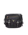 Prada Tessuto Messenger Bag In Blue