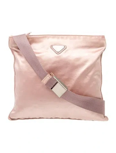 Pre-owned Prada Tessuto Messenger Bag In Pink