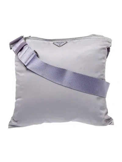 Pre-owned Prada Tessuto Messenger Bag In Purple