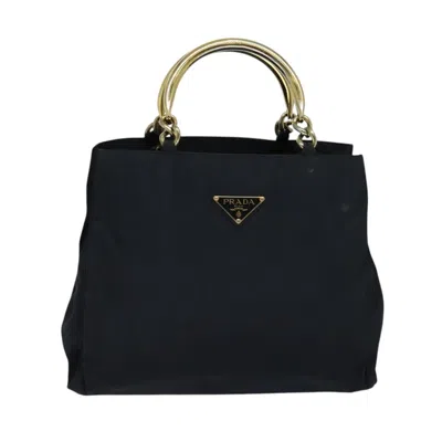 Pre-owned Prada Tessuto Metallo Navy Nylon Tote Bag ()