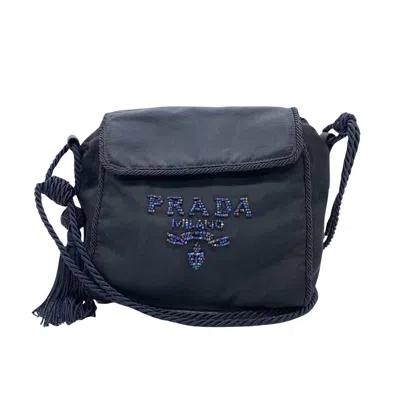 Prada Tessuto Synthetic Shopper Bag () In Navy