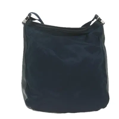 Prada Tessuto Navy Synthetic Shoulder Bag ()