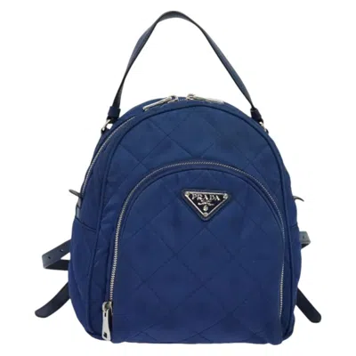 Pre-owned Prada Tessuto Nylon Backpack Bag () In Blue
