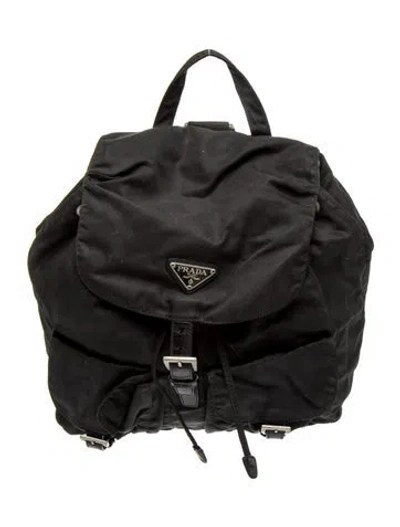 Pre-owned Prada Tessuto Nylon Backpack In Black