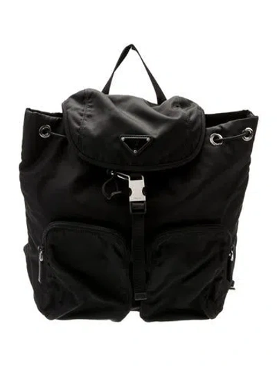Pre-owned Prada Tessuto Nylon Backpack In Black