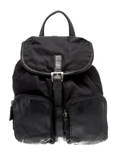 Pre-owned Prada Tessuto Nylon Backpack In Black