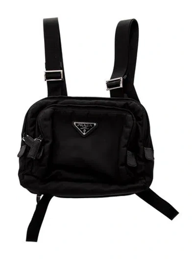Pre-owned Prada Tessuto Nylon Backpack In Black