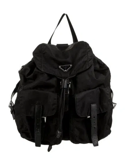 Pre-owned Prada Tessuto Nylon Backpack In Black