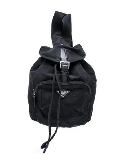 Pre-owned Prada Tessuto Nylon Backpack In Black