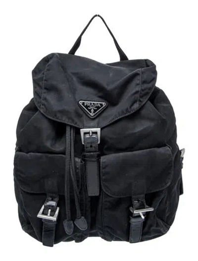 Pre-owned Prada Tessuto Nylon Backpack In Black