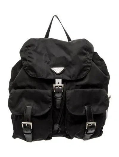 Pre-owned Prada Tessuto Nylon Backpack In Black