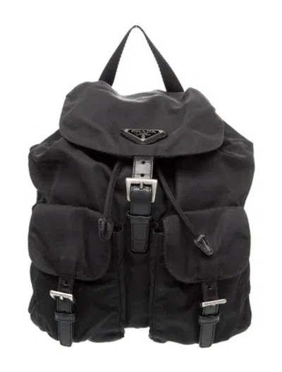 Pre-owned Prada Tessuto Nylon Backpack In Black