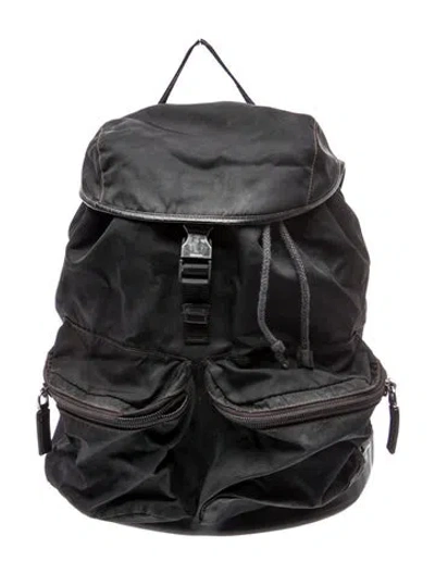 Pre-owned Prada Tessuto Nylon Backpack In Black