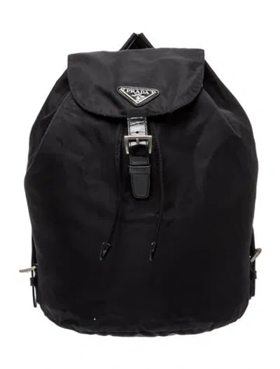 Pre-owned Prada Tessuto Nylon Backpack In Black