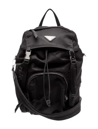 Pre-owned Prada Tessuto Nylon Backpack In Black