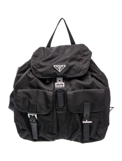 Pre-owned Prada Tessuto Nylon Backpack In Black