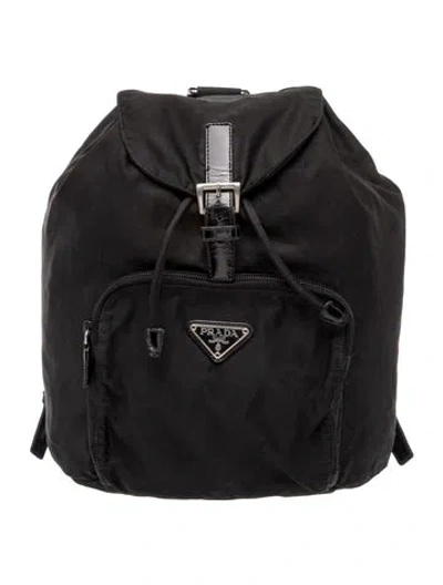 Pre-owned Prada Tessuto Nylon Backpack In Black