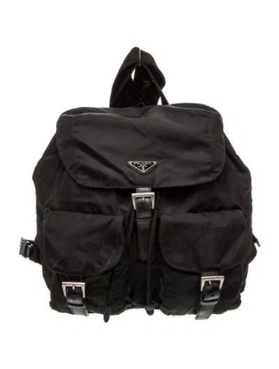 Pre-owned Prada Tessuto Nylon Backpack In Black