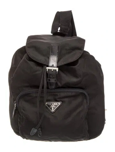 Pre-owned Prada Tessuto Nylon Backpack In Black