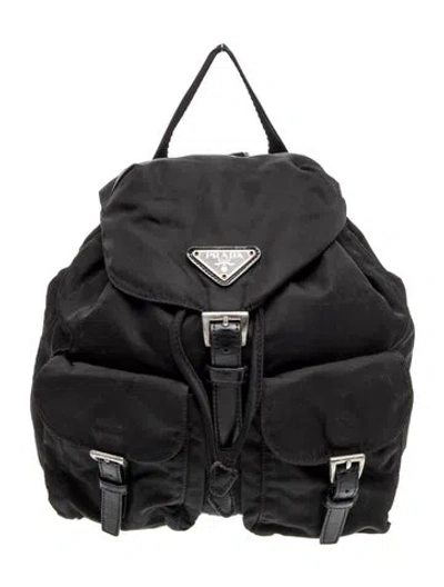Pre-owned Prada Tessuto Nylon Backpack In Black