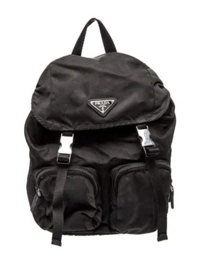 Pre-owned Prada Tessuto Nylon Backpack In Black