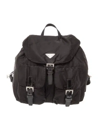 Pre-owned Prada Tessuto Nylon Backpack In Black