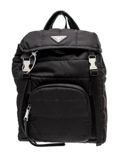 Pre-owned Prada Tessuto Nylon Backpack In Black