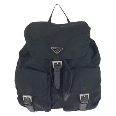 Pre-owned Prada Tessuto Nylon Backpack In Black