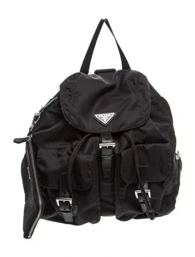Pre-owned Prada Tessuto Nylon Backpack In Black