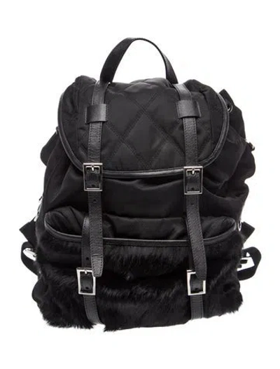 Pre-owned Prada Tessuto Nylon Backpack In Black