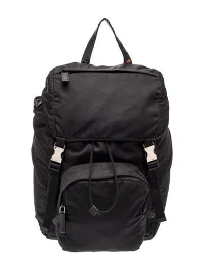 Pre-owned Prada Tessuto Nylon Backpack In Black