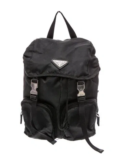 Pre-owned Prada Tessuto Nylon Backpack In Black