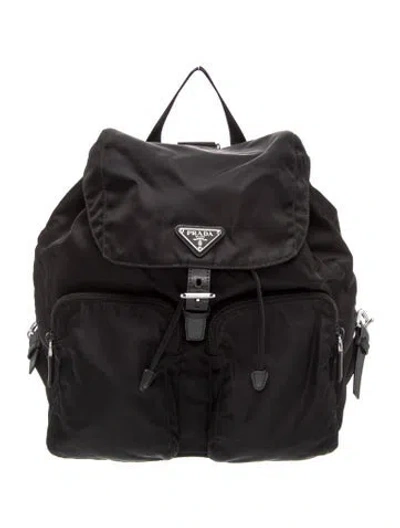 Pre-owned Prada Tessuto Nylon Backpack In Black