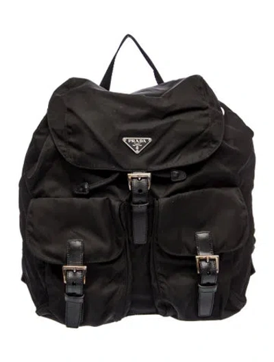 Pre-owned Prada Tessuto Nylon Backpack In Black