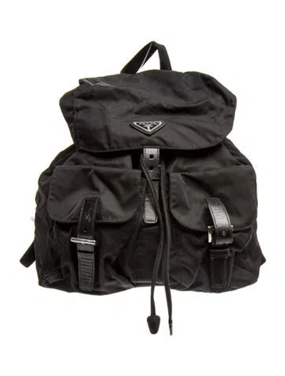 Pre-owned Prada Tessuto Nylon Backpack In Black