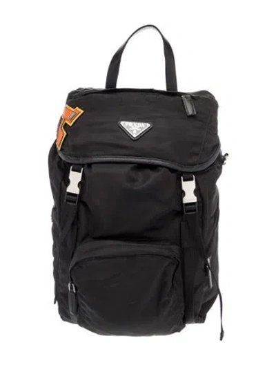 Pre-owned Prada Tessuto Nylon Backpack In Black