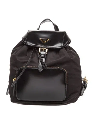 Pre-owned Prada Tessuto Nylon Backpack In Black
