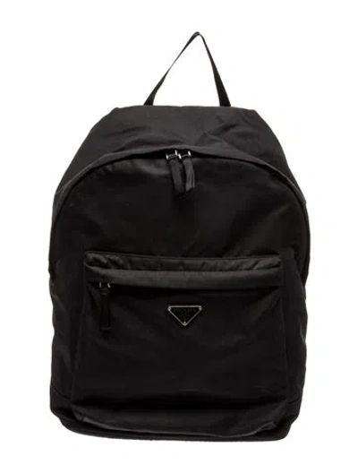 Pre-owned Prada Tessuto Nylon Backpack In Black