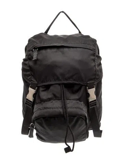 Pre-owned Prada Tessuto Nylon Backpack In Black