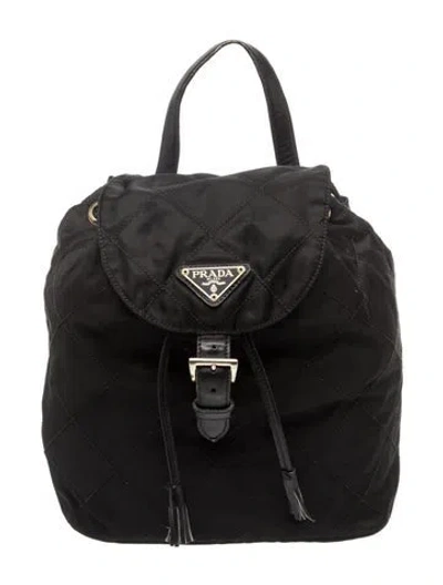 Pre-owned Prada Tessuto Nylon Backpack In Black